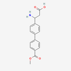 molecular formula C17H17NO4 B13905638 3-Amino-3-[4-(4-methoxycarbonylphenyl)phenyl]propanoic acid 