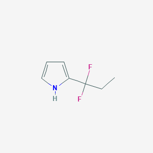 molecular formula C7H9F2N B1390564 2-(1,1-二氟丙基)-1H-吡咯 CAS No. 1186194-53-5