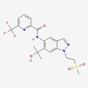 N-[6-(1-Hydroxy-1-methyl-ethyl)-1-(2-methylsulfonylethyl)indazol-5-yl]-6-(trifluoromethyl)pyridine-2-carboxamide