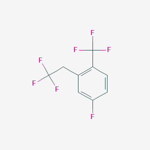 molecular formula C9H5F7 B1390568 4-氟-2-(2,2,2-三氟乙基)-1-(三氟甲基)苯 CAS No. 1099597-51-9