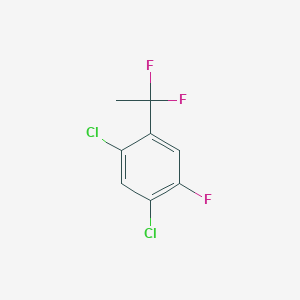 B1390572 1,5-Dichloro-2-(1,1-difluoroethyl)-4-fluorobenzene CAS No. 1138444-97-9