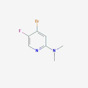 molecular formula C7H8BrFN2 B13905722 4-Bromo-5-fluoro-N,N-dimethylpyridin-2-amine 