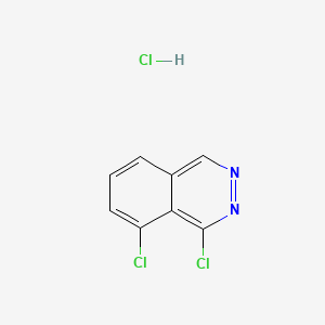 molecular formula C8H5Cl3N2 B13905735 1,8-Dichlorophthalazine hydrochloride 