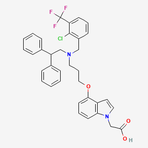 [4-(3-{[2-chloro-3-(trifluoromethyl)benzyl](2,2-diphenylethyl)amino}propoxy)-1H-indol-1-yl]acetic acid