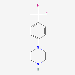 B1390576 1-[4-(1,1-Difluoroethyl)phenyl]piperazine CAS No. 1186195-00-5