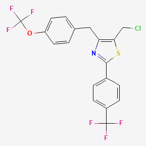 5-(chloromethyl)-4-[[4-(trifluoromethoxy)phenyl]methyl]-2-[4-(trifluoromethyl)phenyl]-1,3-thiazole