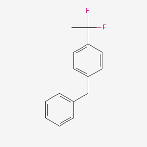 molecular formula C15H14F2 B1390579 1-苄基-4-(1,1-二氟乙基)苯 CAS No. 1138444-81-1