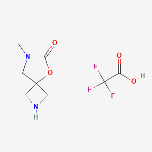 molecular formula C8H11F3N2O4 B13905795 7-Methyl-5-oxa-2,7-diazaspiro[3.4]octan-6-one;2,2,2-trifluoroacetic acid 