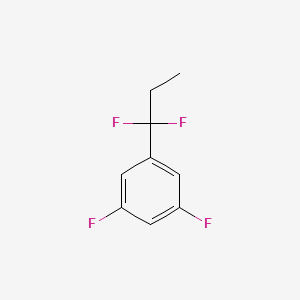 molecular formula C9H8F4 B1390580 1-(1,1-二氟丙基)-3,5-二氟苯 CAS No. 1138445-46-1