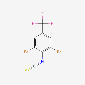 molecular formula C8H2Br2F3NS B13905810 2,6-Dibromo-4-(trifluoromethyl)phenyl isothiocyanate 