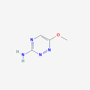 molecular formula C4H6N4O B13905813 6-Methoxy-1,2,4-triazin-3-amine 