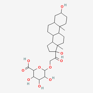 6-[2-(3,17-Dihydroxy-10,13-dimethyl-1,2,3,4,5,6,7,8,9,11,12,14,15,16-tetradecahydrocyclopenta[a]phenanthren-17-yl)-2-oxoethoxy]-3,4,5-trihydroxyoxane-2-carboxylic acid