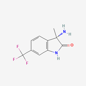 (3S)-3-amino-3-methyl-6-(trifluoromethyl)-1H-indol-2-one