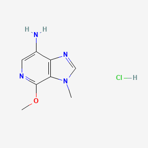 molecular formula C8H11ClN4O B13905874 4-Methoxy-3-methyl-imidazo[4,5-c]pyridin-7-amine;hydrochloride 