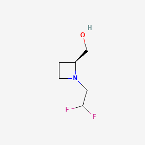 molecular formula C6H11F2NO B13905890 [(2S)-1-(2,2-Difluoroethyl)azetidin-2-YL]methanol 