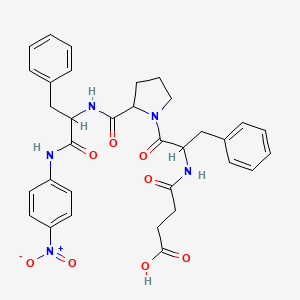 molecular formula C33H35N5O8 B13905910 Suc-DL-Phe-DL-Pro-DL-Phe-pNA 