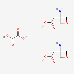 Methyl 2-(3-aminooxetan-3-yl)acetate;oxalic acid