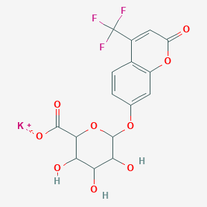 Potassium;3,4,5-trihydroxy-6-[2-oxo-4-(trifluoromethyl)chromen-7-yl]oxyoxane-2-carboxylate