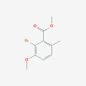 molecular formula C10H11BrO3 B13905994 Methyl 2-bromo-3-methoxy-6-methylbenzoate 