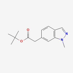 molecular formula C14H18N2O2 B13906005 Tert-butyl 2-(1-methylindazol-6-YL)acetate 