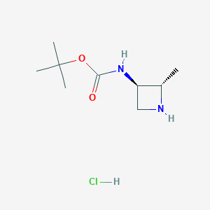 tert-butyl N-[(2S,3R)-2-methylazetidin-3-yl]carbamate;hydrochloride