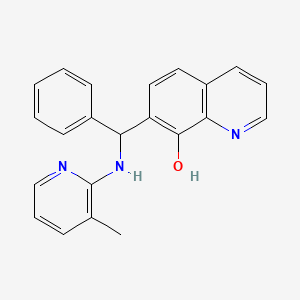 molecular formula C22H19N3O B13906090 7-(alpha-(3-Methyl-2-pyridylamino)benzyl)-8-quinolinol CAS No. 73855-36-4