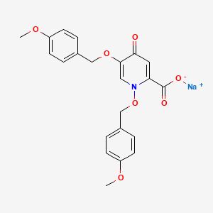 molecular formula C22H20NNaO7 B13906093 sodiuM 1,5-bis((4-Methoxybenzyl)oxy)-4-oxo-1,4-dihydropyridine-2-carboxylate 