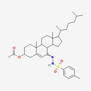 [10,13-Dimethyl-17-(6-methylheptan-2-yl)-7-[(4-methylphenyl)sulfonylhydrazinylidene]-1,2,3,4,8,9,11,12,14,15,16,17-dodecahydrocyclopenta[a]phenanthren-3-yl] acetate