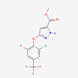 methyl 3-[2-chloro-6-fluoro-4-(trifluoromethyl)phenoxy]-1H-pyrazole-5-carboxylate