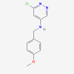 6-Chloro-N-[(4-methoxyphenyl)methyl]pyridazin-4-amine