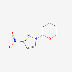 molecular formula C8H11N3O3 B13906123 3-Nitro-1-(tetrahydro-2H-pyran-2-yl)-1H-pyrazole 