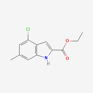 molecular formula C12H12ClNO2 B13906146 Ethyl 4-chloro-6-methyl-1H-indole-2-carboxylate 