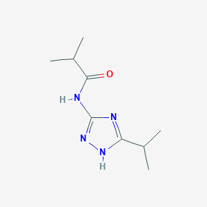 molecular formula C9H16N4O B1390618 N-(5-异丙基-1H-1,2,4-三唑-3-基)-2-甲基丙酰胺 CAS No. 1160264-38-9