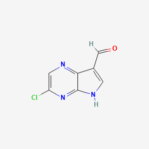 3-Chloro-5H-pyrrolo[2,3-B]pyrazine-7-carbaldehyde