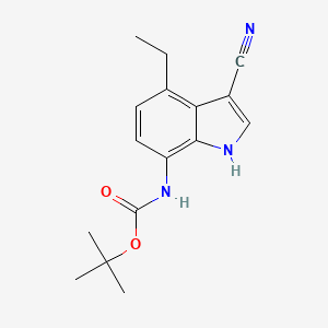 Tert-butyl N-(3-cyano-4-ethyl-1H-indol-7-YL)carbamate