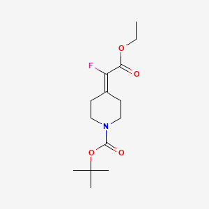 Tert-butyl 4-(2-ethoxy-1-fluoro-2-oxoethylidene)piperidine-1-carboxylate