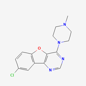 molecular formula C15H15ClN4O B13906222 8-Chloro-4-(4-methylpiperazin-1-yl)benzofuro[3,2-d]pyrimidine 