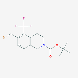 molecular formula C16H19BrF3NO2 B13906232 tert-butyl 6-(bromomethyl)-5-(trifluoromethyl)-3,4-dihydro-1H-isoquinoline-2-carboxylate 