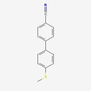 molecular formula C14H11NS B13906268 4'-(Methylsulfanyl)[1,1'-biphenyl]-4-carbonitrile 