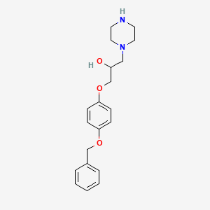 molecular formula C20H26N2O3 B13906272 1-(4-Benzyloxy-phenoxy)-3-piperazin-1-yl-propan-2-ol 