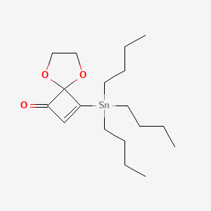 molecular formula C18H32O3Sn B13906291 1-Tributylstannyl-5,8-dioxaspiro[3.4]oct-1-en-3-one 