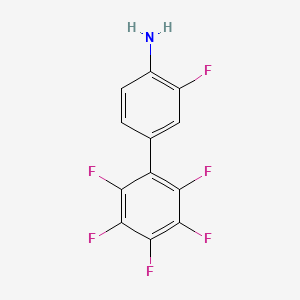 molecular formula C12H5F6N B13906312 2',3,3',4',5',6'-Hexafluoro[1,1'-biphenyl]-4-amine 