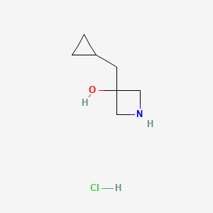 molecular formula C7H14ClNO B13906318 3-(Cyclopropylmethyl)azetidin-3-OL hydrochloride 