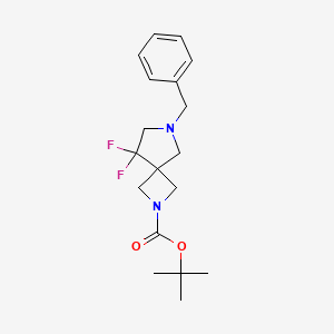 molecular formula C18H24F2N2O2 B13906323 Tert-butyl 7-benzyl-5,5-difluoro-2,7-diazaspiro[3.4]octane-2-carboxylate 