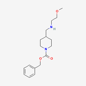 molecular formula C17H26N2O3 B13906332 Benzyl 4-(((2-methoxyethyl)amino)methyl)piperidine-1-carboxylate 