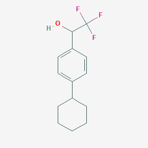 molecular formula C14H17F3O B13906342 1-(4-Cyclohexylphenyl)-2,2,2-trifluoroethanol 