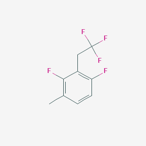 molecular formula C9H7F5 B1390636 1,3-二氟-4-甲基-2-(2,2,2-三氟乙基)-苯 CAS No. 1099597-64-4