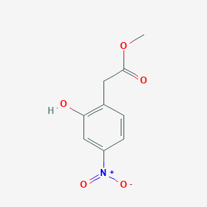 molecular formula C9H9NO5 B13906379 Benzeneacetic acid, 2-hydroxy-4-nitro-, methyl ester 