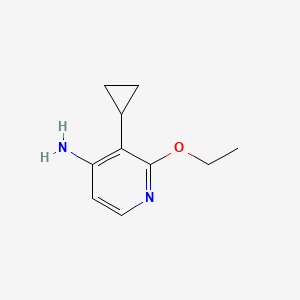 molecular formula C10H14N2O B13906399 3-Cyclopropyl-2-ethoxypyridin-4-amine 