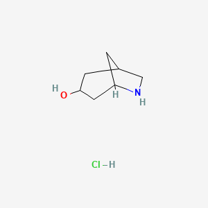 molecular formula C7H14ClNO B13906424 6-Azabicyclo[3.2.1]octan-3-ol hydrochloride 